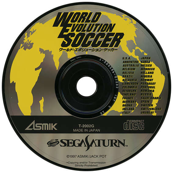 World Evolution Soccer box art for Sega Saturn